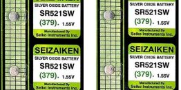 Seizaiken SR521SW Silver Oxide Watch Battery 379 (Pack of 10)